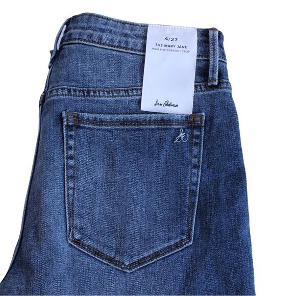 SAM EDELMAN The Mary Jane Embroidered Jeans High Rise, Cropped Women's Size 4 - Picture 7 of 11